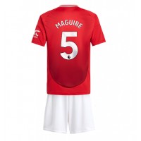 Manchester United Harry Maguire #5 Hjemmedraktsett Barn 2024-25 Kortermet (+ Korte bukser)